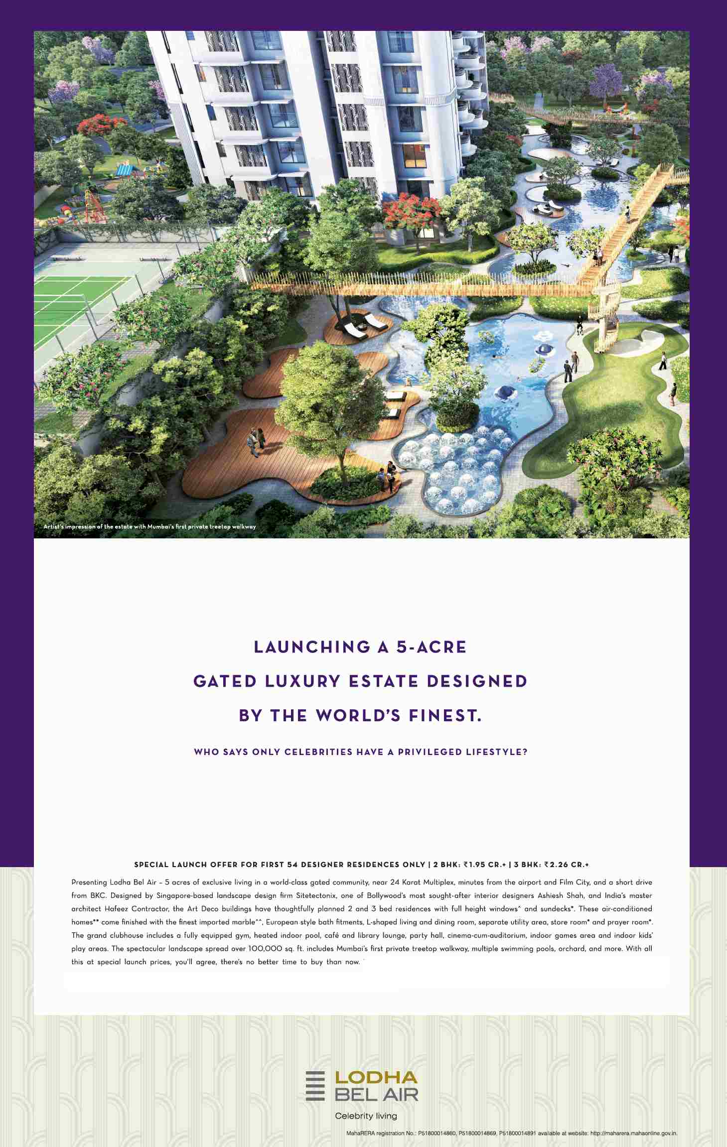 Avail special launch offer at Lodha Bel Air in Mumbai Update